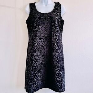 Athleta Shayla Ponte Textured Mini Sleeveless Animal and Floral Print Dress Sz M